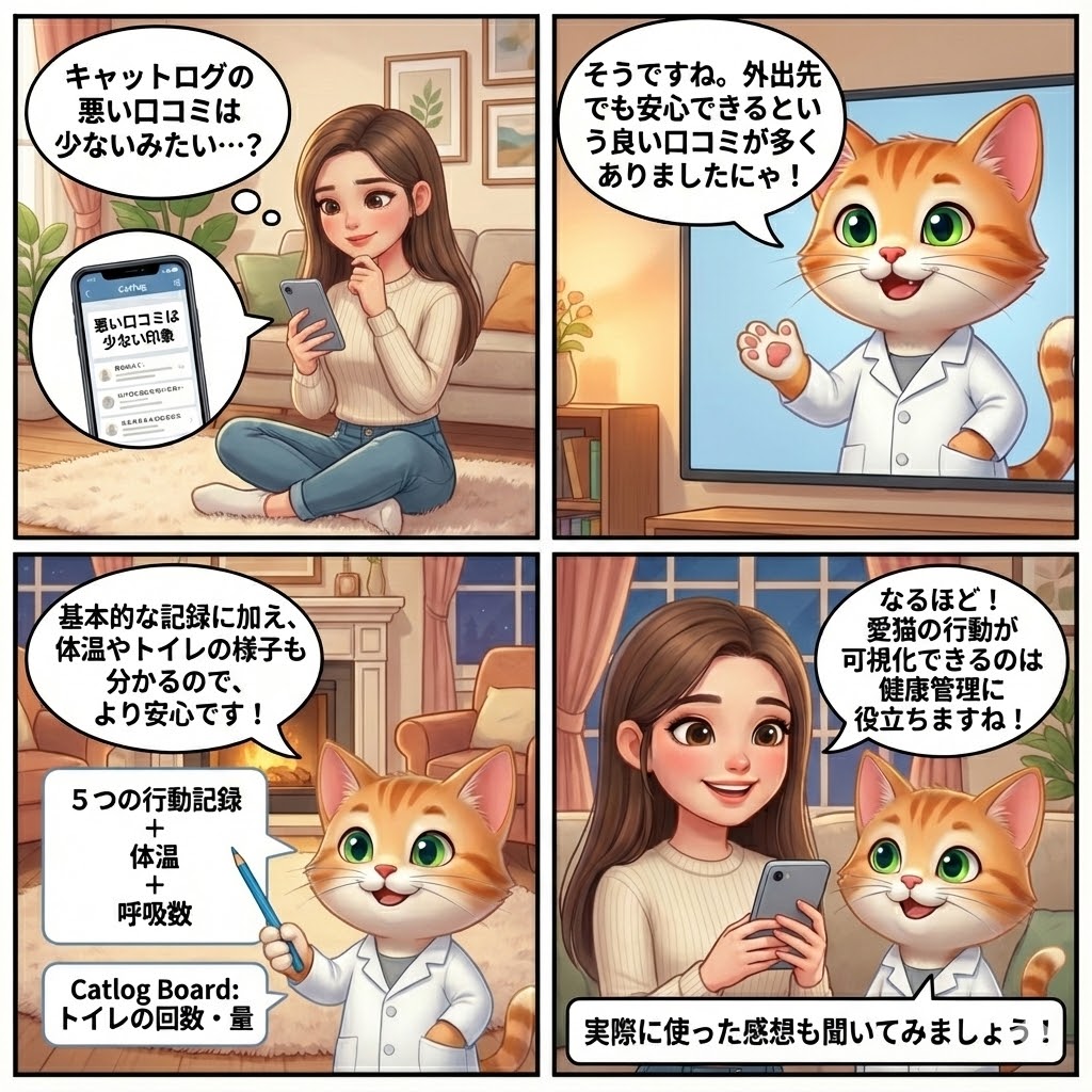 キャットログに悪い口コミは少ない