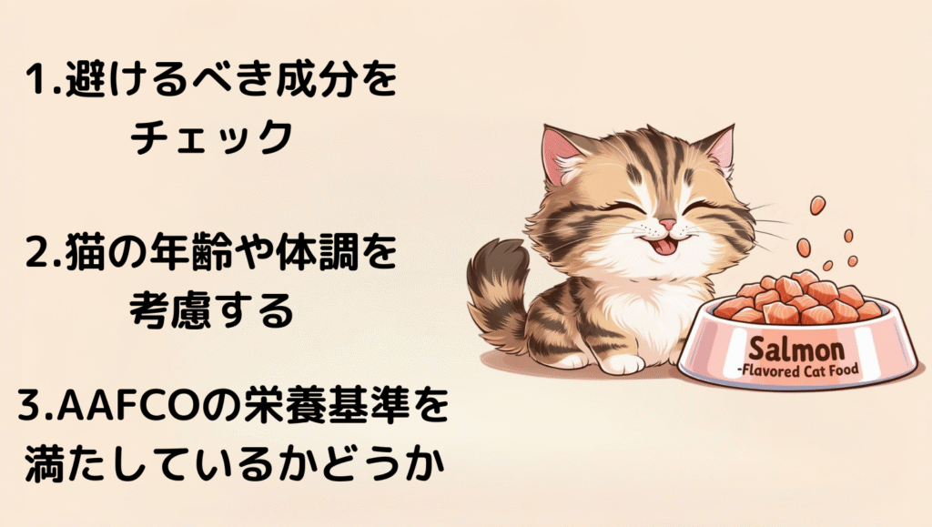 安心できるキャットフードの選び方3つ
