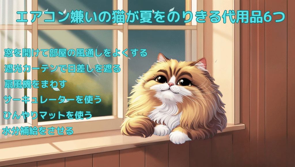 エアコン嫌いの猫が夏をのりきる代用品6つ