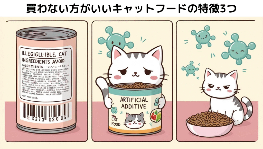 買わない方がいいキャットフードの特徴3つ