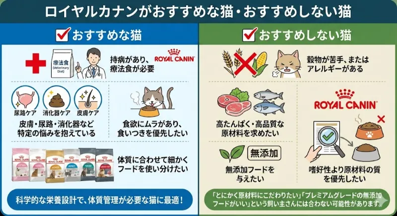 ロイヤルカナンがおすすめな猫・おすすめしない猫