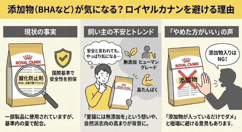 BHAなどの添加物が含まれているから