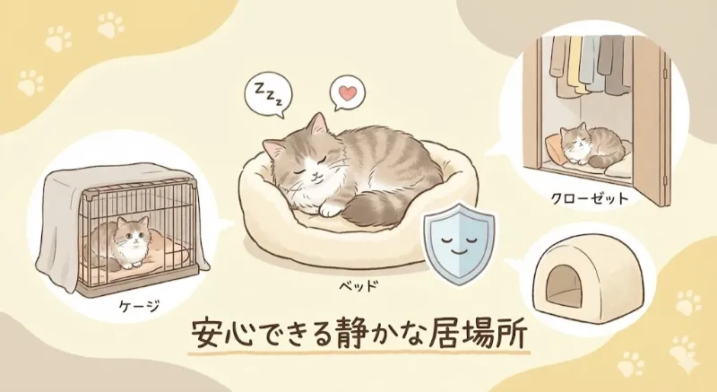 安心できる静かな居場所を用意する