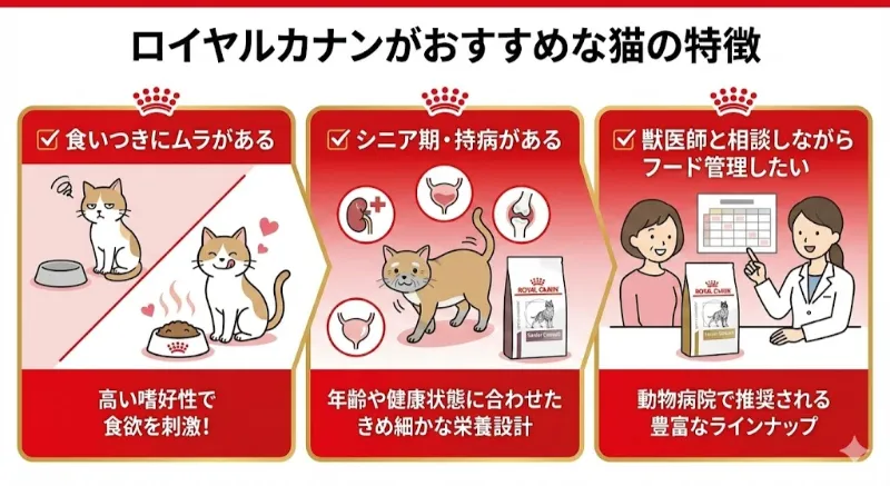 ロイヤルカナンがおすすめな猫の特徴
